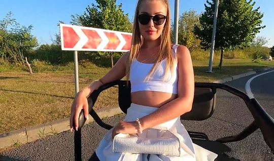 Russian chick actively jumps on the penis of a cute pick-up artist...